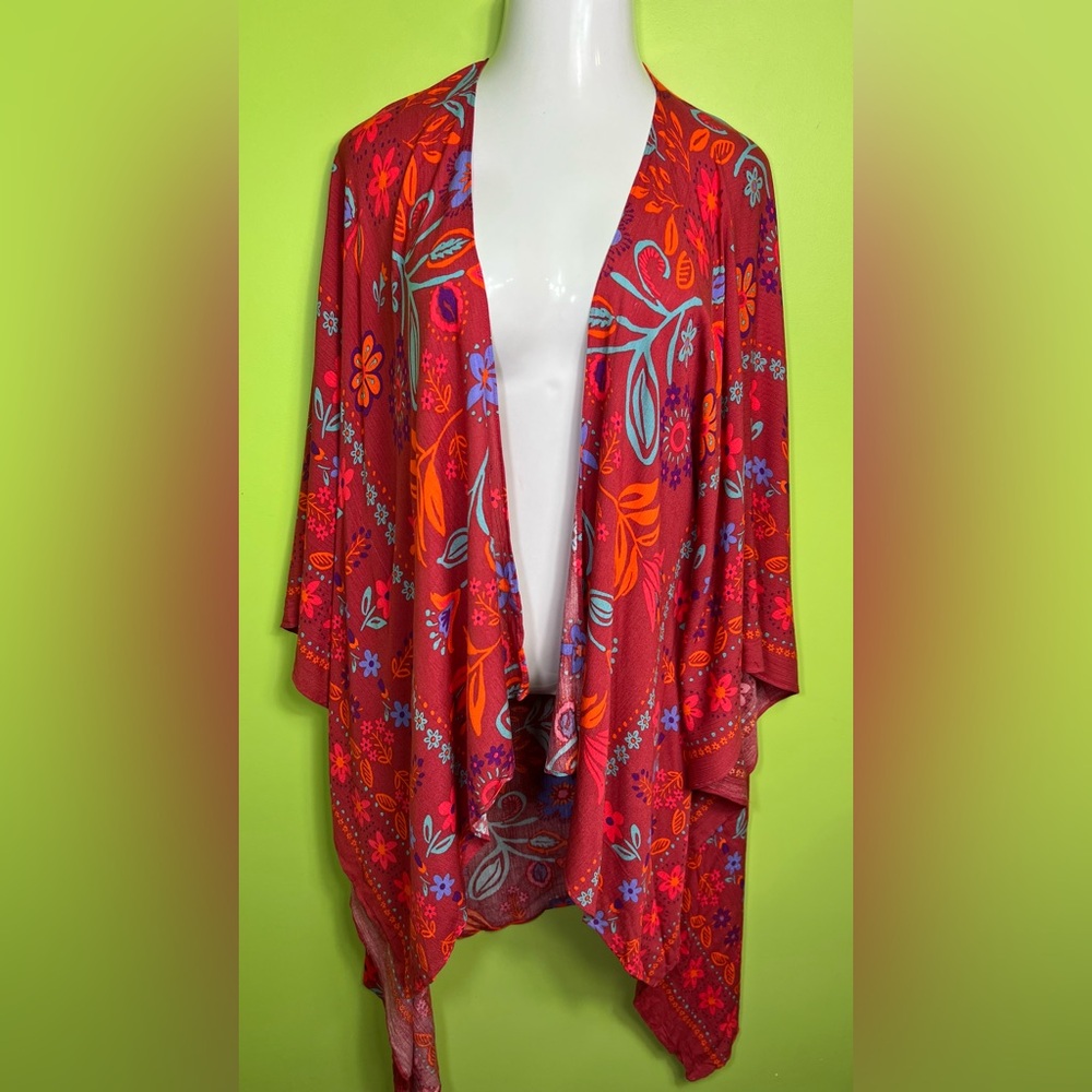 Easel floral bohemian kimono size S great condition - Picture 3 of 6